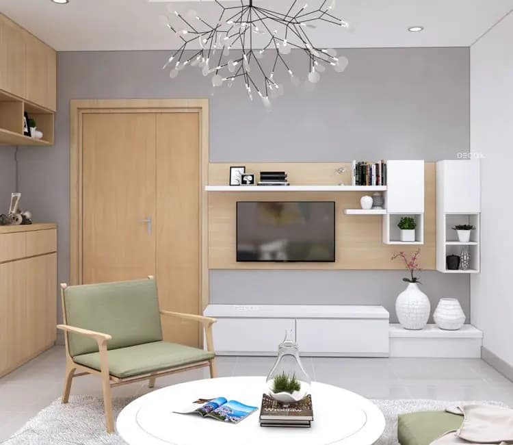 Nội thất chung cư 75m2 Diamond House – chị Ngọc