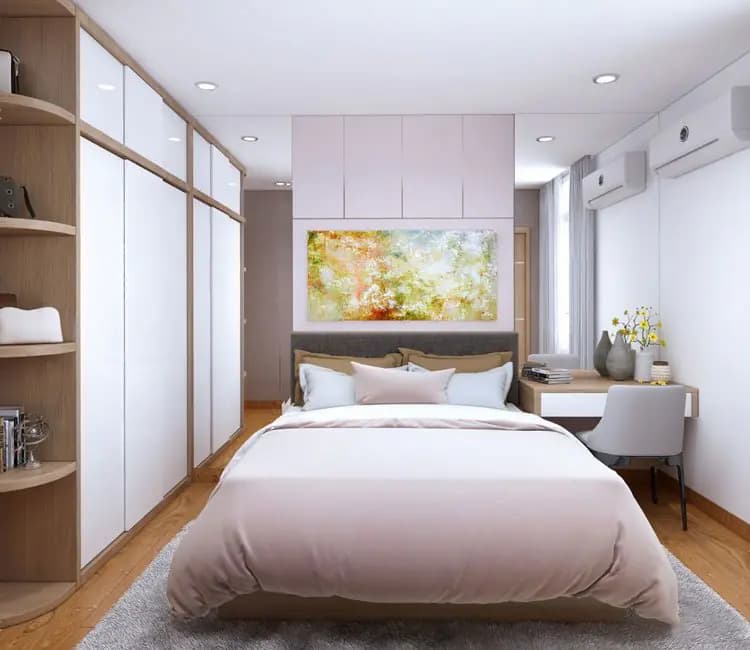 Vật liệu ấm áp – Nội thất chung cư 75m2 Diamond House – chị Ngọc