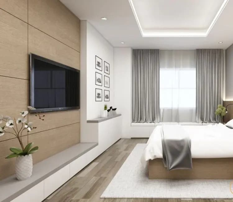 Vật liệu ấm áp – Nội thất chung cư 78m2 FLC – chị Minh