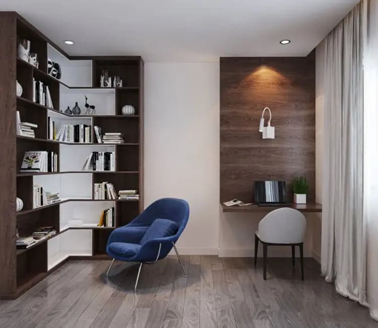 Vật liệu ấm áp – Nội thất chung cư 88m2 Hà Nội Pragon – anh Vinh