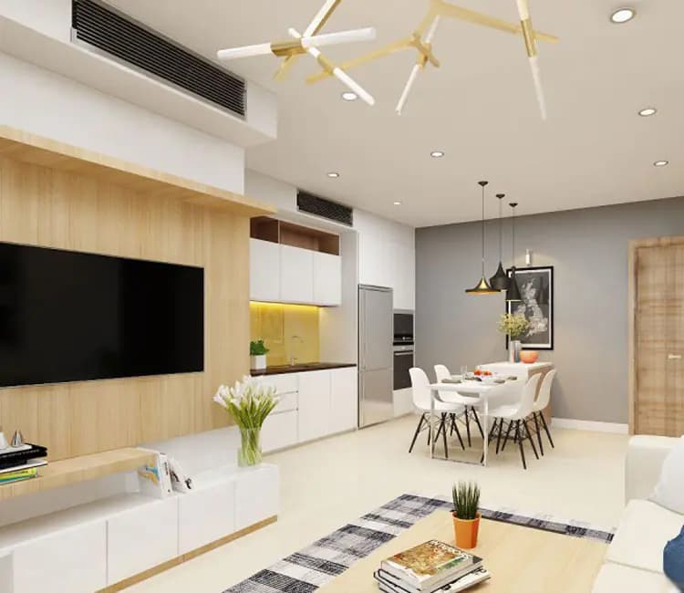 Nội thất chung cư The Golden An Khánh 84m2 – chị Tuyết