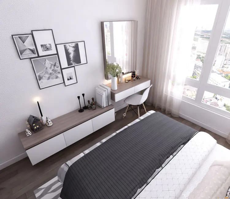 Cân bằng ánh sáng – Nội thất chung cư Times City 80m2 – chị Hà