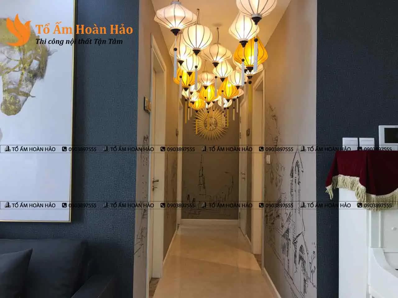 Không gian phòng ngủ master được thiết kế theo phong cách Nhật cổ. – Chung cư 85m2 phong cách Nhật Bản