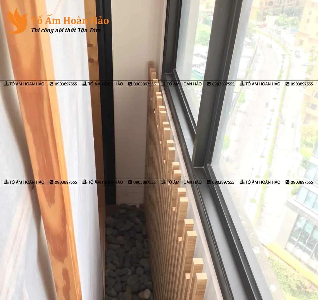 Không gian phòng ngủ master được thiết kế theo phong cách Nhật cổ. – Chung cư 85m2 phong cách Nhật Bản